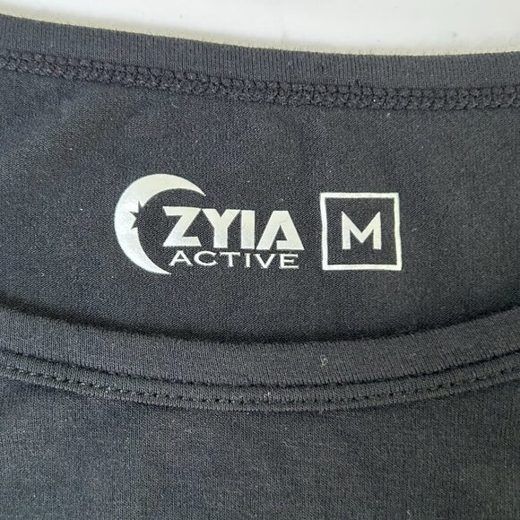 ZYIA Active Tunic Top Womens Size M Black Stretch Sleeveless Tank Workout Yoga - Picture 5 of 12